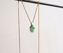 Load image into Gallery viewer, Nishi Cabochon Emerald and Diamond Necklace