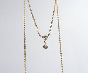 Nishi Diamond Yellow Gold Bell Necklace