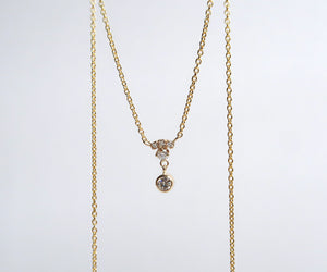 Nishi Diamond Yellow Gold Bell Necklace