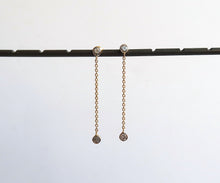 Load image into Gallery viewer, Nishi bezel set diamond chain link earrings