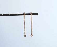 Load image into Gallery viewer, Nishi bezel set diamond chain link earrings