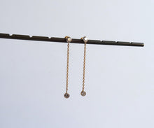 Load image into Gallery viewer, Nishi bezel set diamond chain link earrings