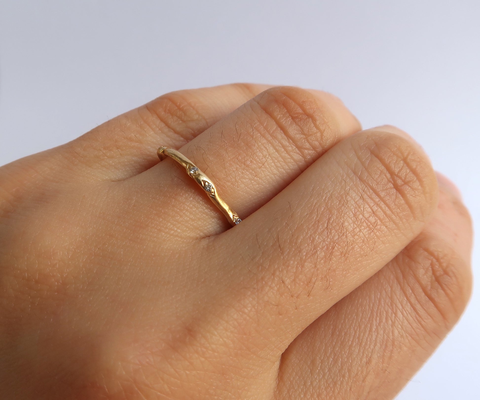 Nishi Diamond Branch Gold Ring