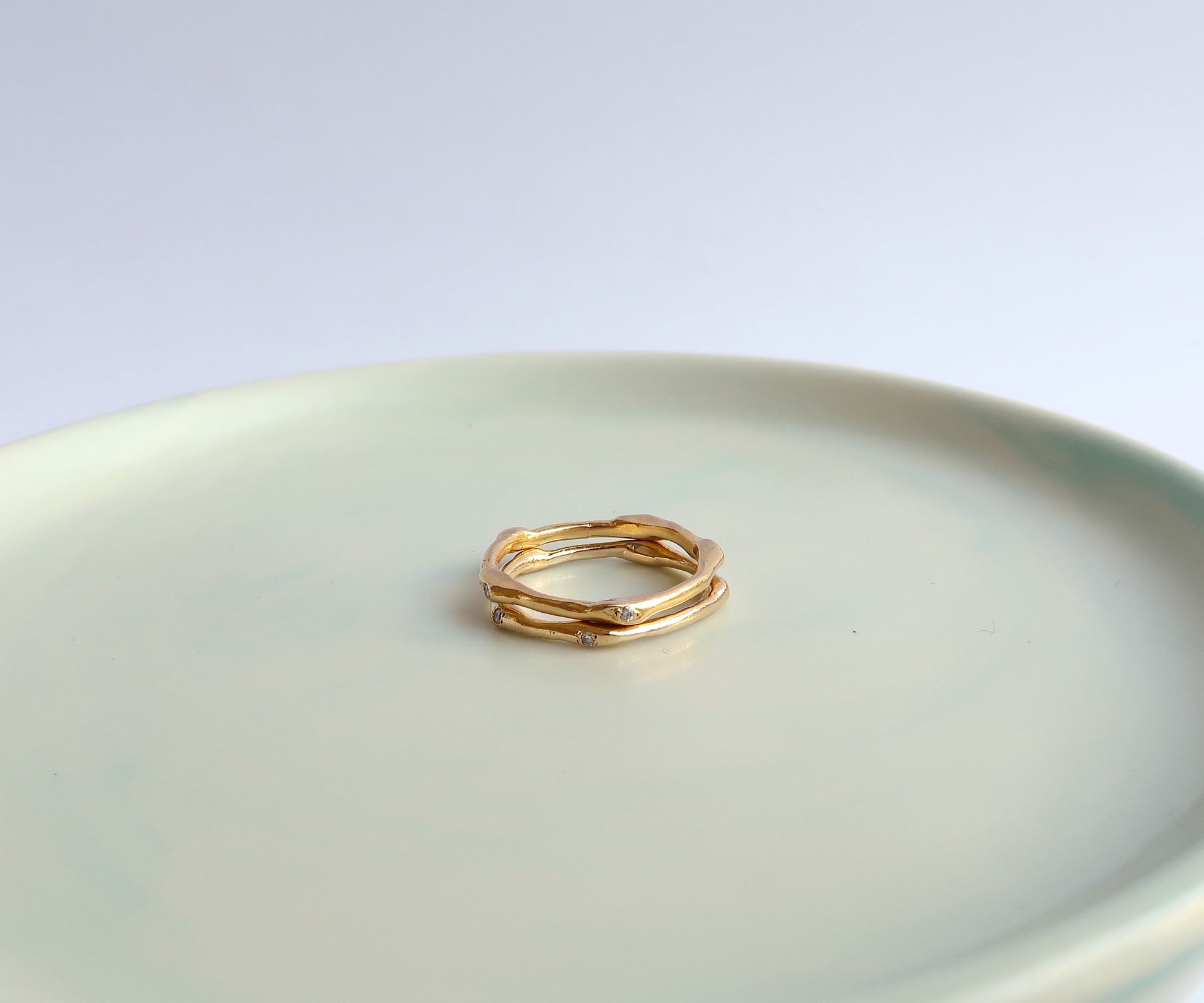 Nishi Diamond Branch Gold Ring