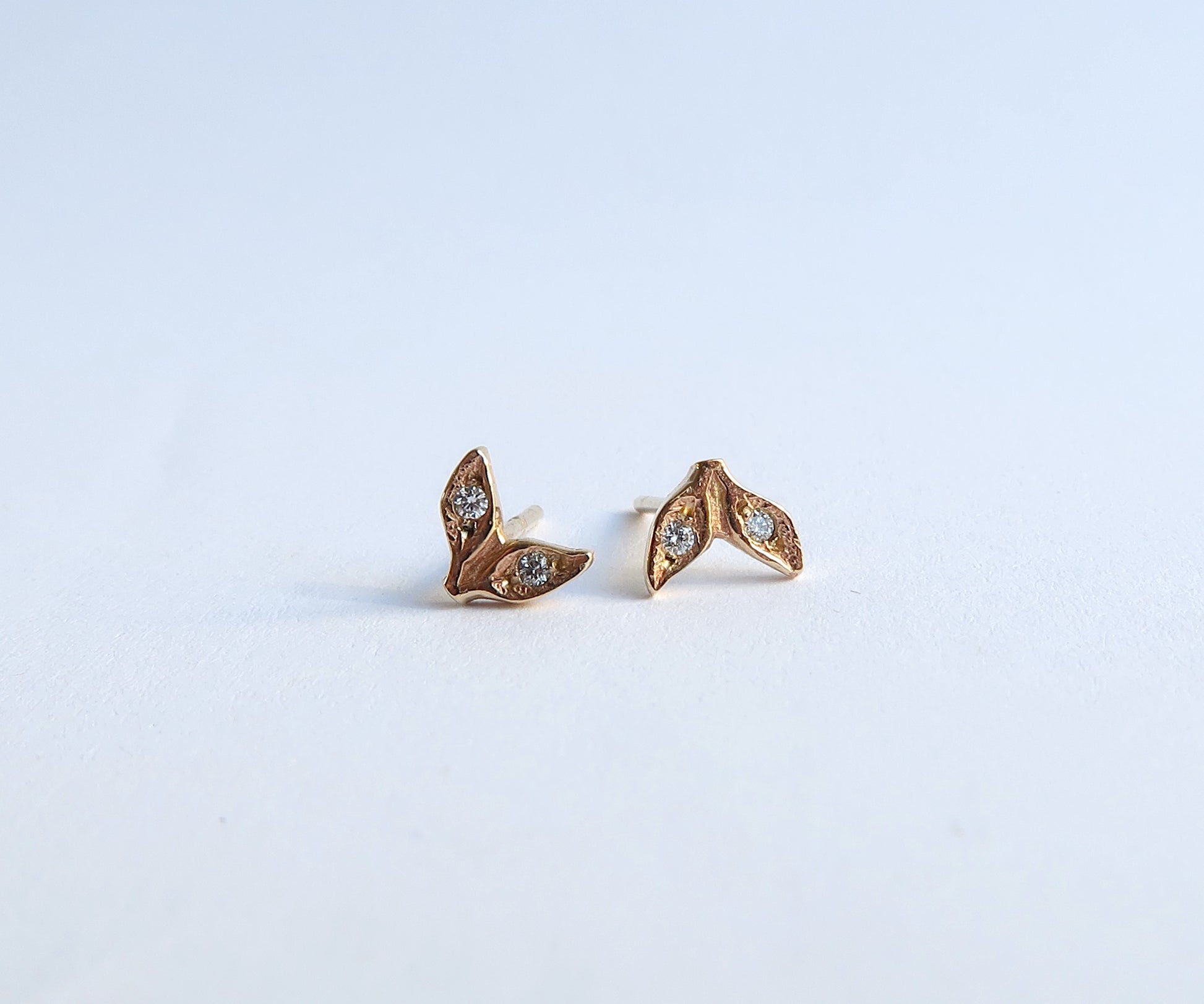 Nishi Double Leaf Diamond Studs