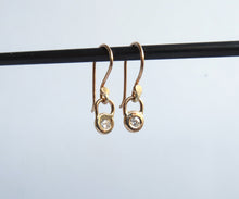 Load image into Gallery viewer, Gold Frame Diamond Earrings