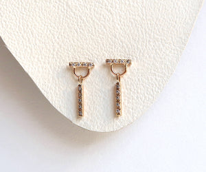 Nishi Gold Diamond Star Set Earrings