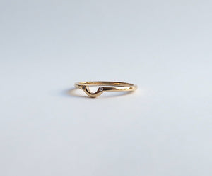 Nishi Luna Diamond and Gold Band