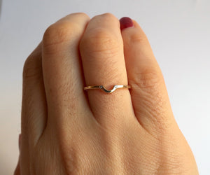 Nishi Luna Diamond and Gold Band