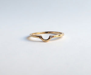 Nishi Luna Diamond and Gold Band