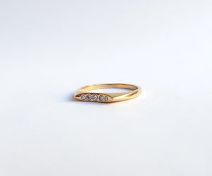 Nishi Nela Diamond Geometric Gold Band