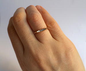 Nishi Nela Diamond Geometric Gold Band