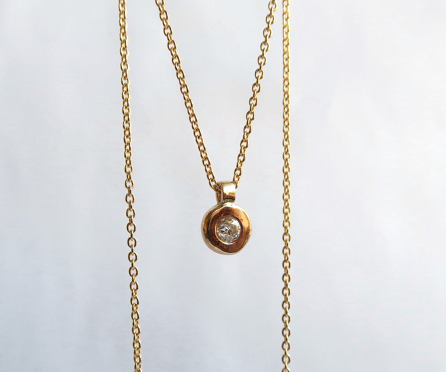 Old European Cut Diamond Orb Necklace