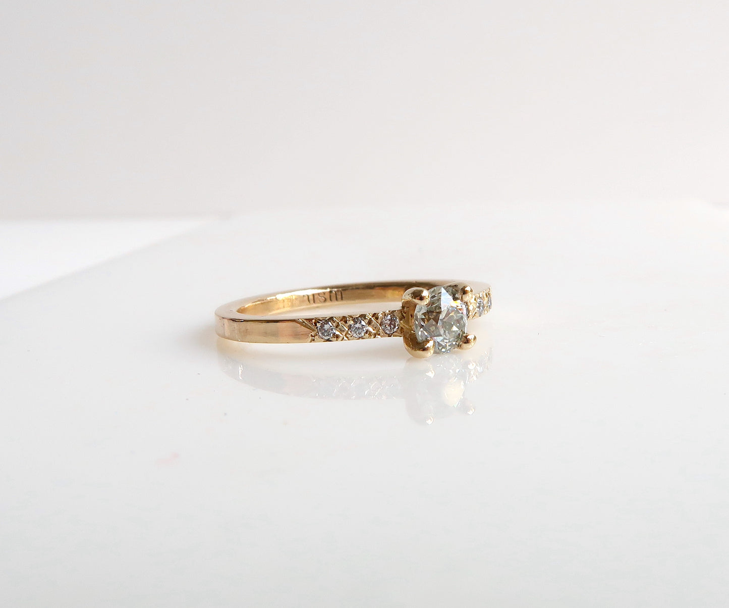 Nishi old european cut diamond solitaire