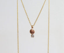 Load image into Gallery viewer, Nishi old mine cut diamond pebble necklace