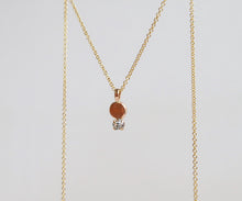 Load image into Gallery viewer, Nishi old mine cut diamond pebble necklace