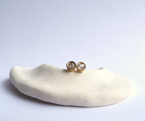 Nishi Old Mine Cut Diamond Bezel Set Studs