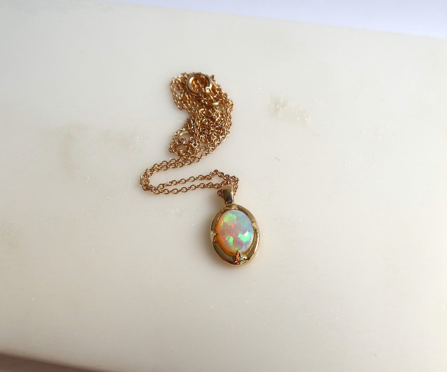 Opal Cabochon Necklace