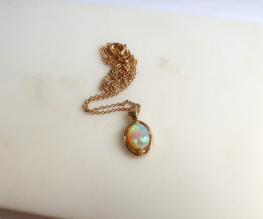 Opal Cabochon Necklace