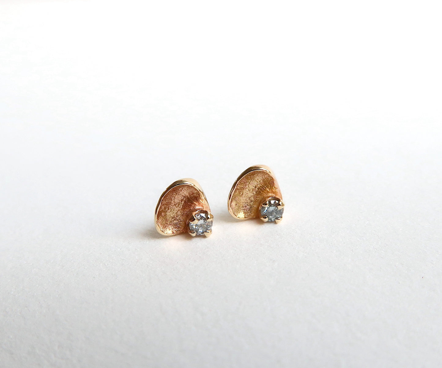 Nishi Petal 14K yellow gold studs