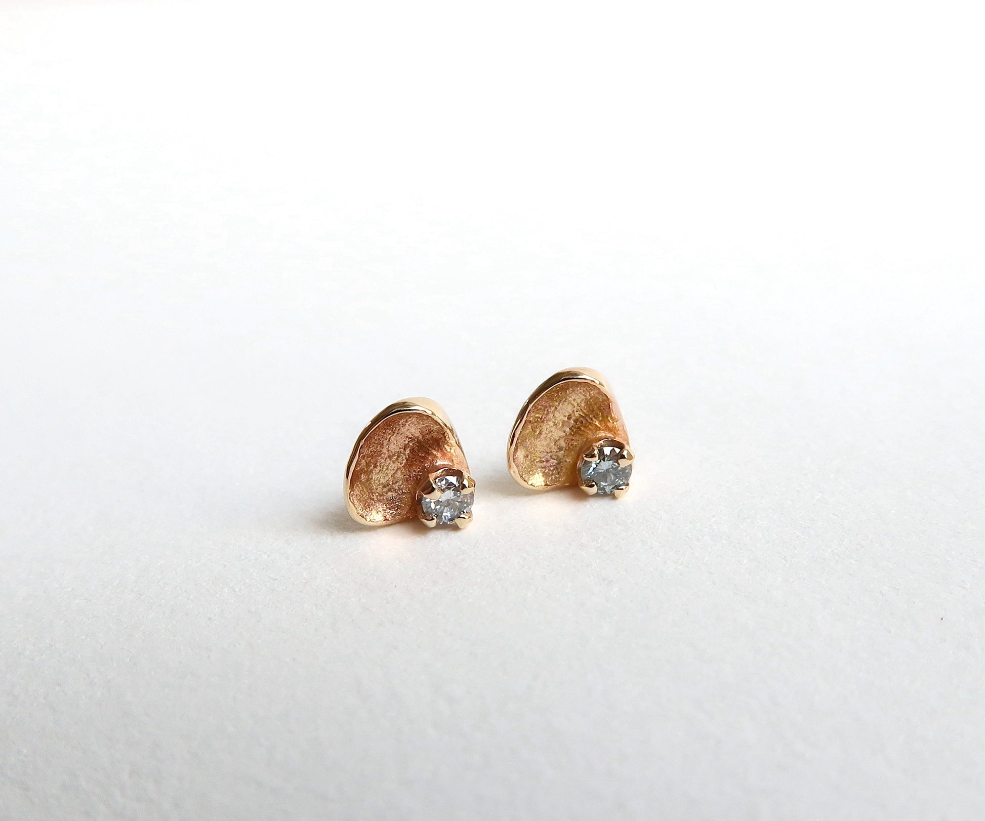 Nishi Petal 14K yellow gold studs