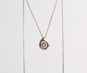 Nishi platinum diamond pendant necklace