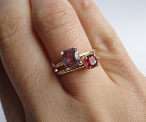 Nishi Purple Spinel Solitaire Yellow Gold Ring