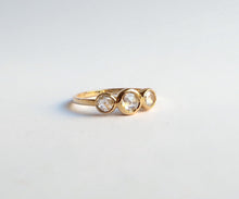 Load image into Gallery viewer, Rose Cut Diamond 3 Stone Ring