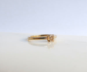 Square Cut Diamond Solitaire Ring