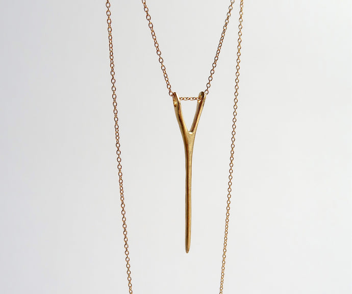 Nishi Y Necklace Yellow Gold