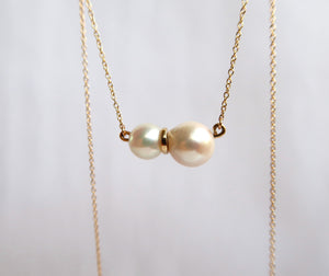 Akoya Pearl and Gold necklace