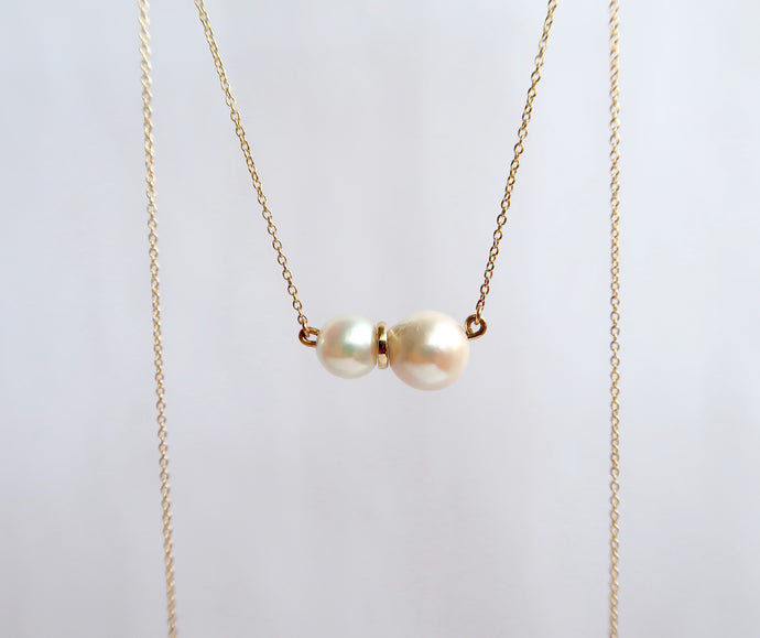 Akoya Pearl and Gold necklace
