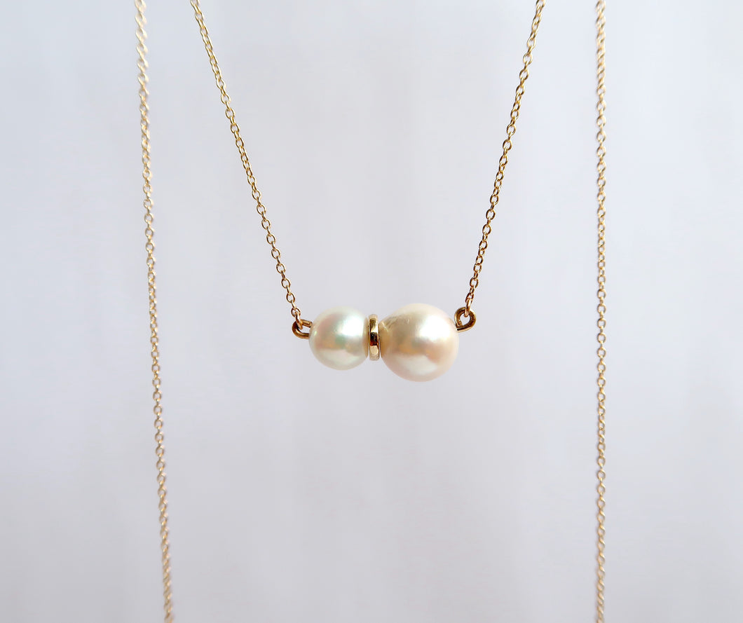 Akoya Pearl and Gold necklace