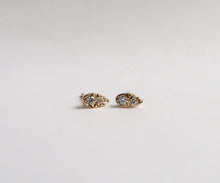 Load image into Gallery viewer, Diamond Drop Yellow Gold Nishi Studs