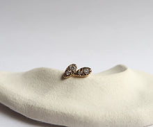 Load image into Gallery viewer, Diamond Drop Yellow Gold Nishi Studs