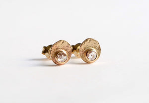 Nishi Rose Cut Diamond Yellow Gold Studs