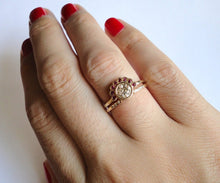 Load image into Gallery viewer, Nishi Diamond Flat Open Gold Band